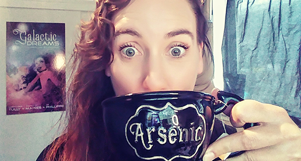 Bethany Maines drinks from an arsenic mug